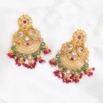 Antique Peacock Multi Colour Stone Rajwadi Earrings