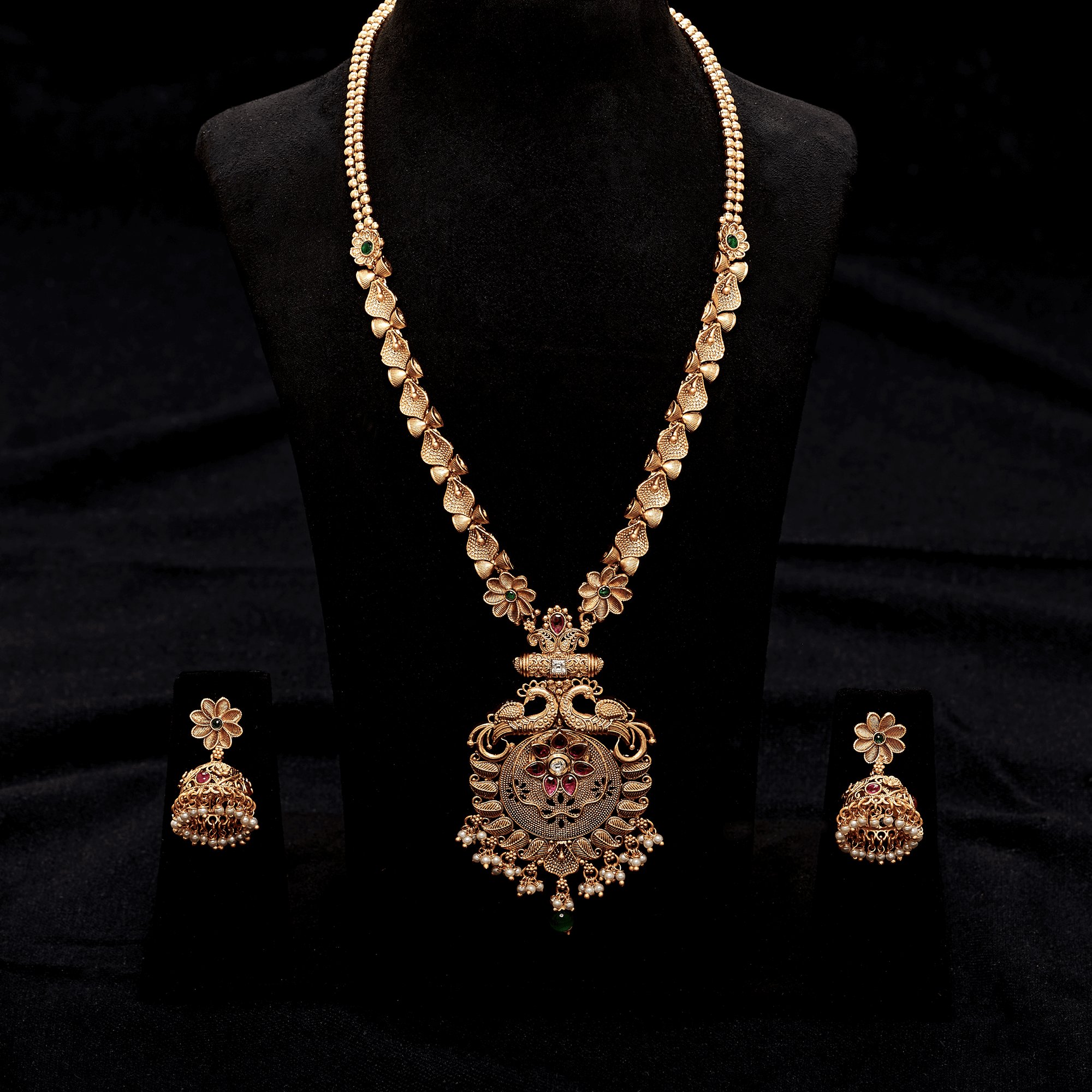 beautiful-peacock-antique-ruby-gold-matt-finish-long-necklace-set-2023-10-20-06-56-54-5180.png