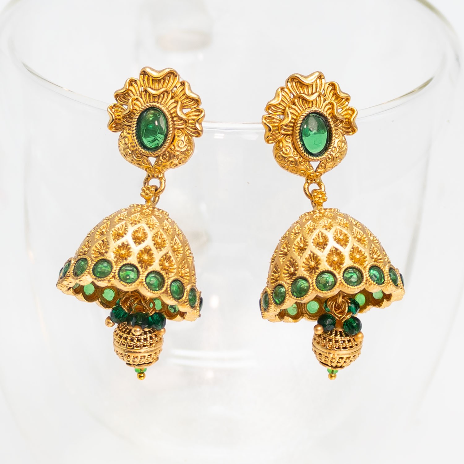 cute-floral-green-stone-gold-matt-finish-jhumka-earring-2024-03-26-03-50-55-5034.jpg