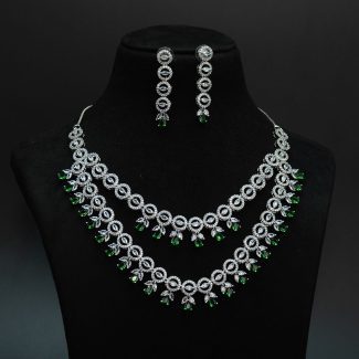 Bridal Diamond Necklace Set Collection" SET-DN0411