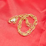 Lovely Carved 1gm Gold Plated Chain MC-0443