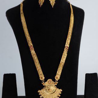 Elegant Gold-Plated Traditional Jewellery SET-0830