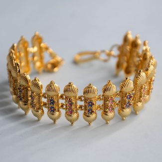 "Gold Plated Elegant Meenakari Enamel Bracelet" MNBC-0862