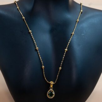 "Elegant Gold-Plated Chain with Pendant – Timeless Beauty"PWC-0996