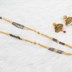 Traditional Gold-Plated Mangalsutra with Matching Earrings