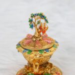 Royal Meenakari Sindoor Box in Gold Plating