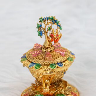 Royal Meenakari Sindoor Box in Gold Plating