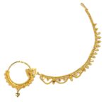 Gold Plated Nath for Wedding Elegance
