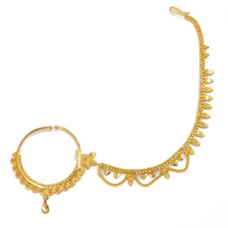 Delicate Gold Nath for Bridal Makeup