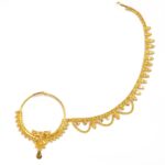 Gold Nath with Chain Look