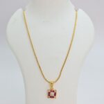 Sparkling AD Gold Pendant Set