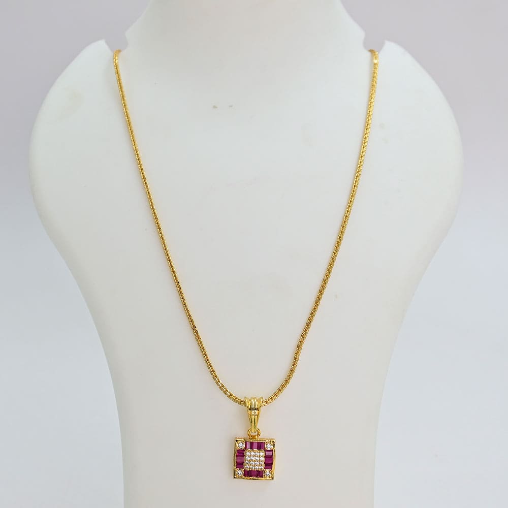 Sparkling AD Gold Pendant Set Sparkling AD Gold Pendant Set