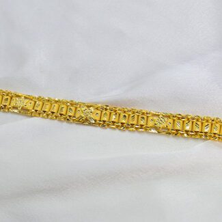 "Trendy Men’s Gold-Plated Bracelet"MNBLT-1122