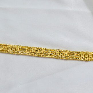 "Trendy Men’s Gold-Plated Bracelet"MNBLT-1124