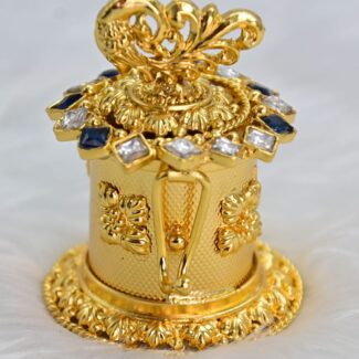 "Gold Plated Kumkum Box for Rituals "SND-1151